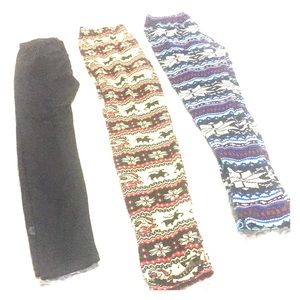 Three pairs of leggings